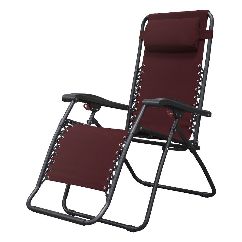 Copa Backpack Single Position Folding Aluminum Beach or Poolside Lounge Chair with Backpack Straps, Dark Blue