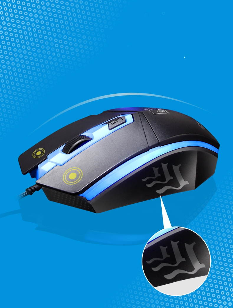 PandaTek New Mechanical Feeling Multicolor Backlit Wired Gaming Keyboard And 1600 DPI Mouse Combo - White