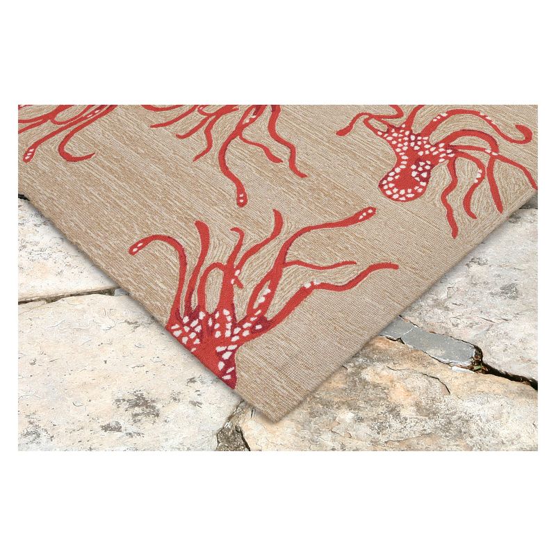 3'6"X5'6" Fish Accent Rug Coral - Liora Manne