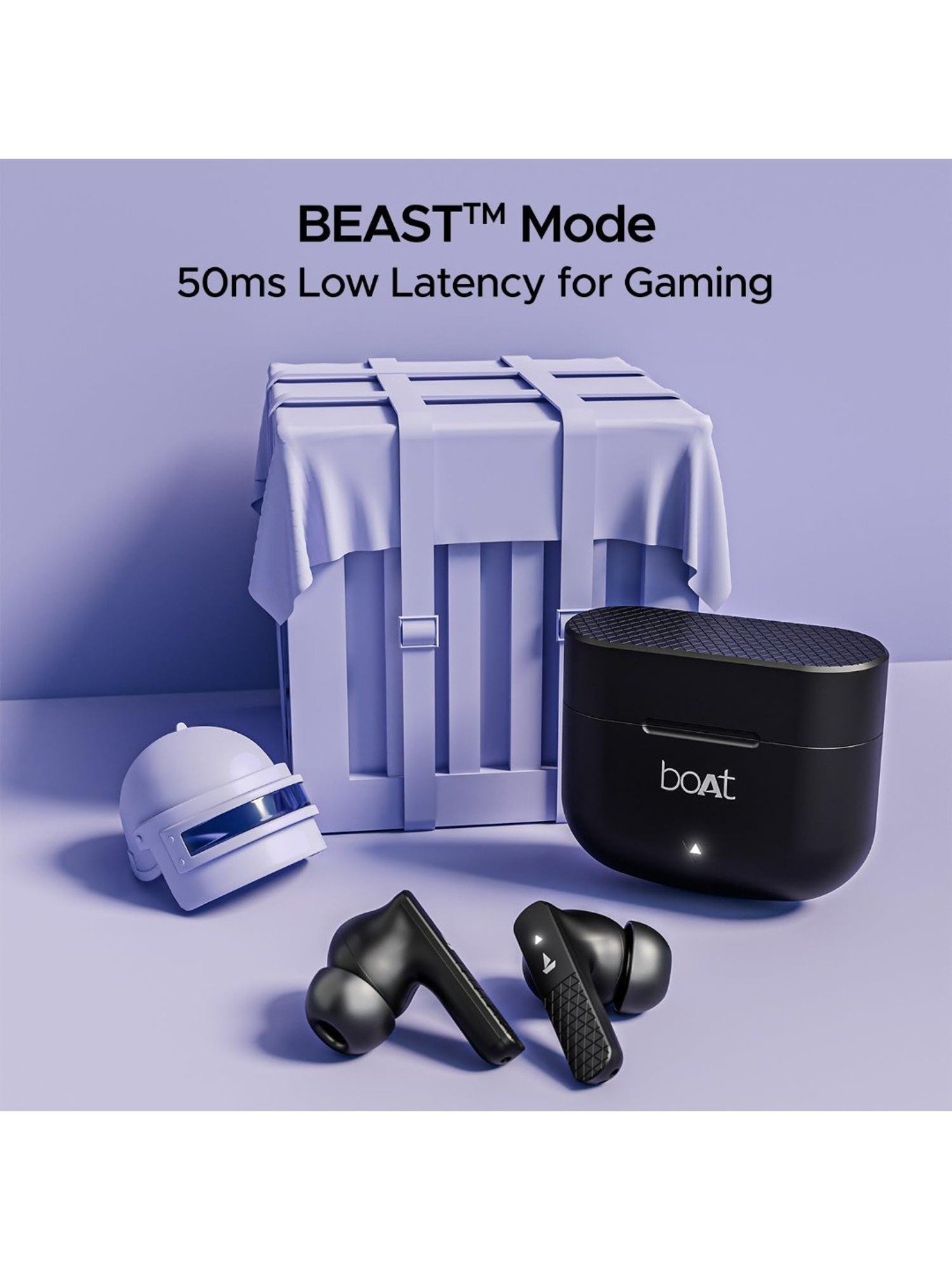 Boat Airdopes 91 Bluetooth Earbuds with Dual Mics,45 hrs Playtime (Active Black, True Wireless)