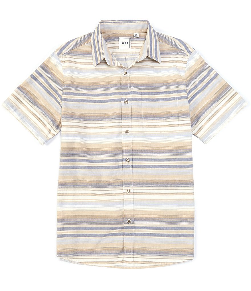 Rowm Short Sleeve Multi Stripe Sportshirt