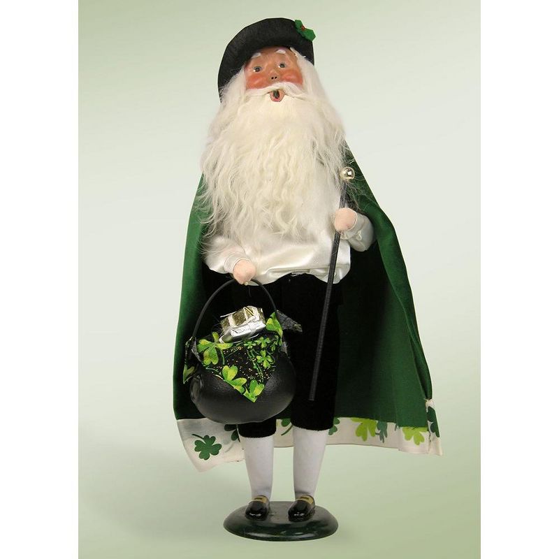Byers Choice 13" Irish Jolly Santa with Wreath Christmas Figure
