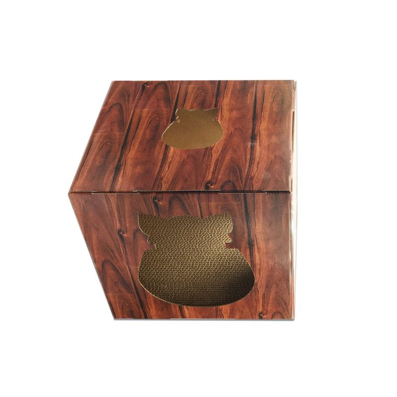 DoyenWorld Wood Funbox with Cat Scratcher Board