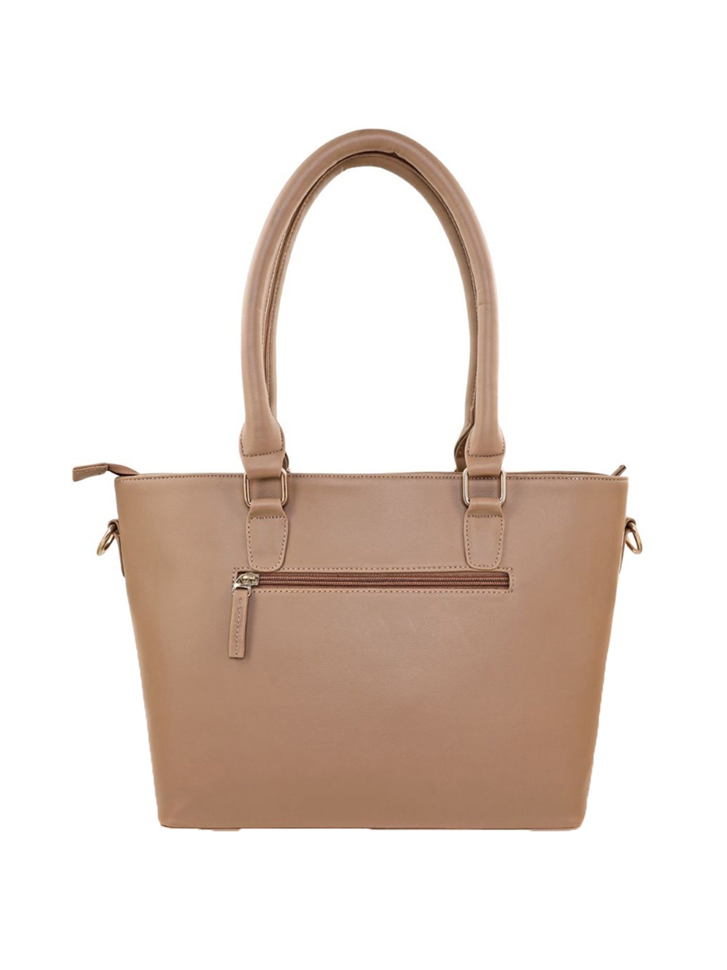 Giordano Beige Textured Medium Tote Handbag