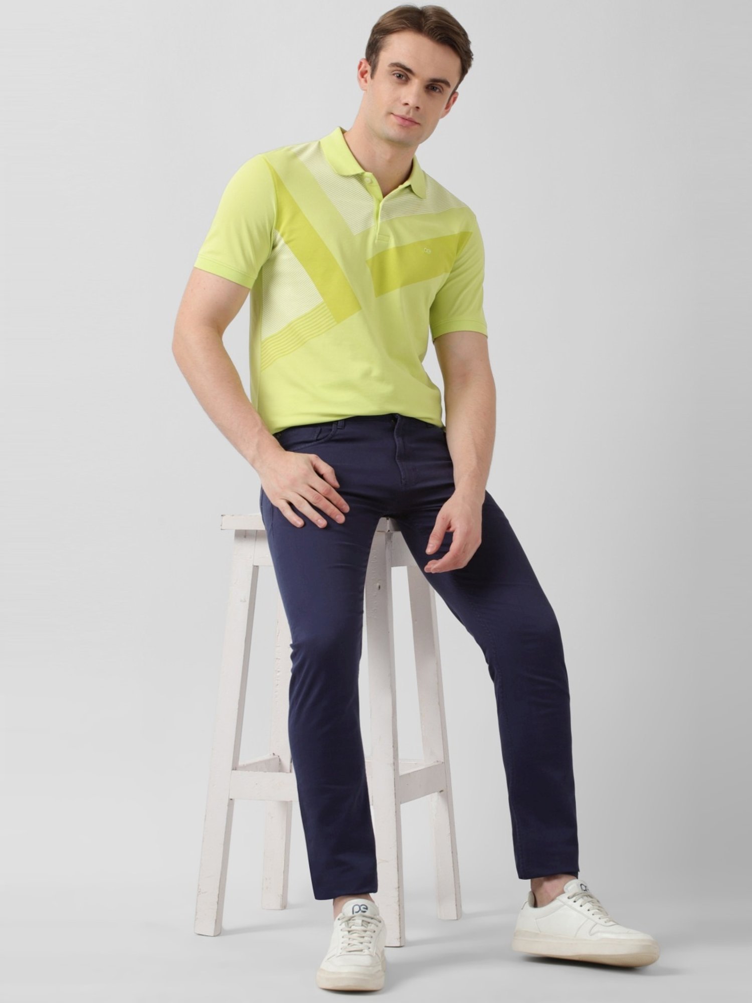 WES Casuals by Westside Olive Relaxed-Fit Mid-Rise Cotton Blend Joggers