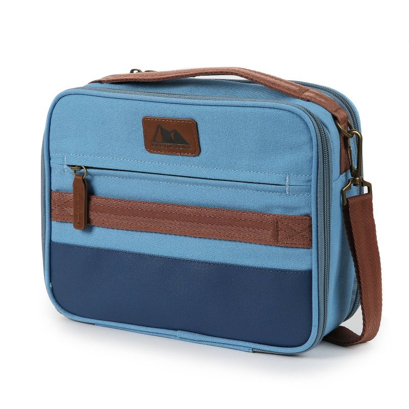Arctic Zone Canvas Expandable Horizontal Lunch Box - Blue