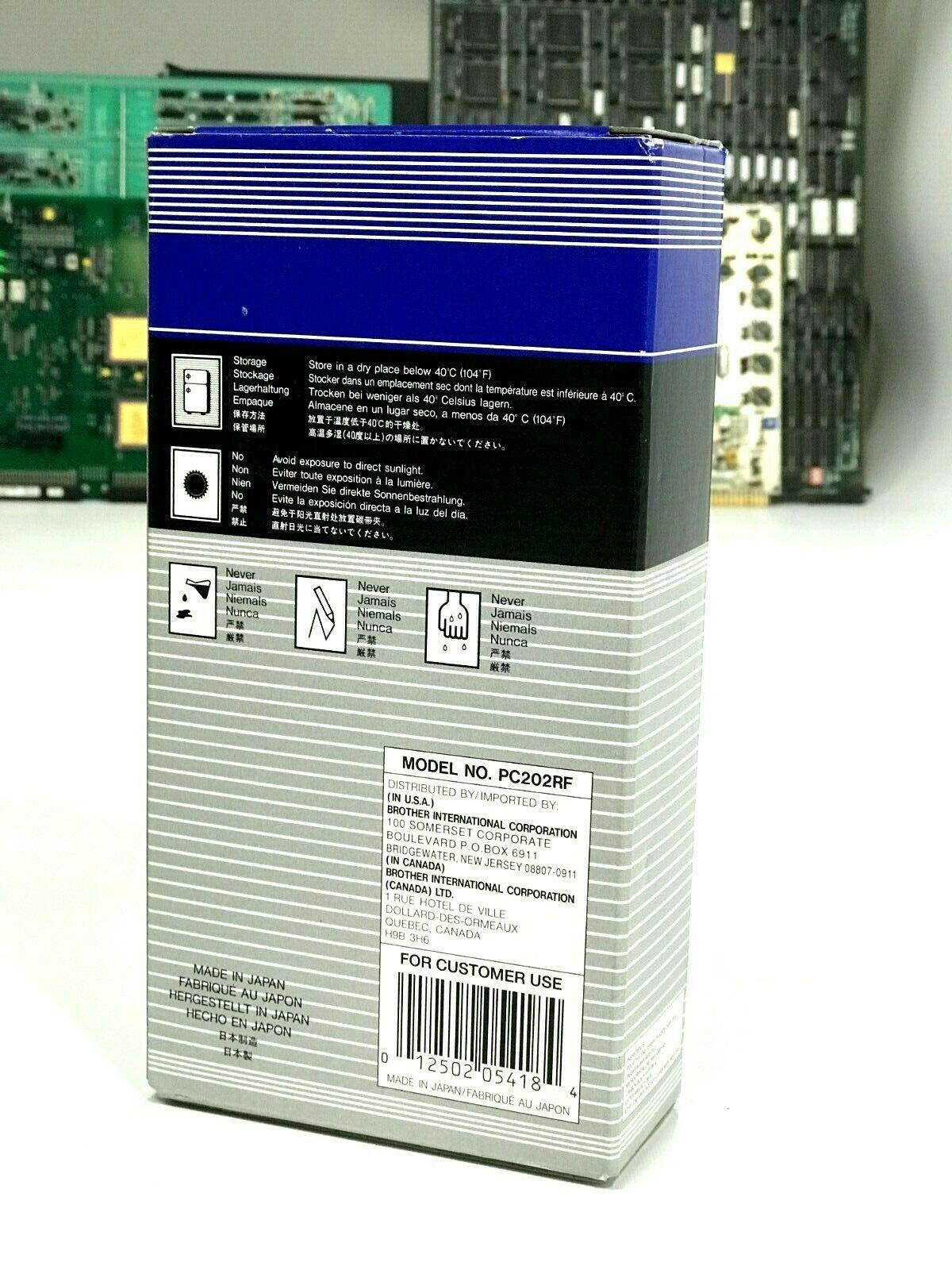 Brother 2 Pack Rolls PC-202RF Black Thermal Fax Ribbon Brother Printer PC-201