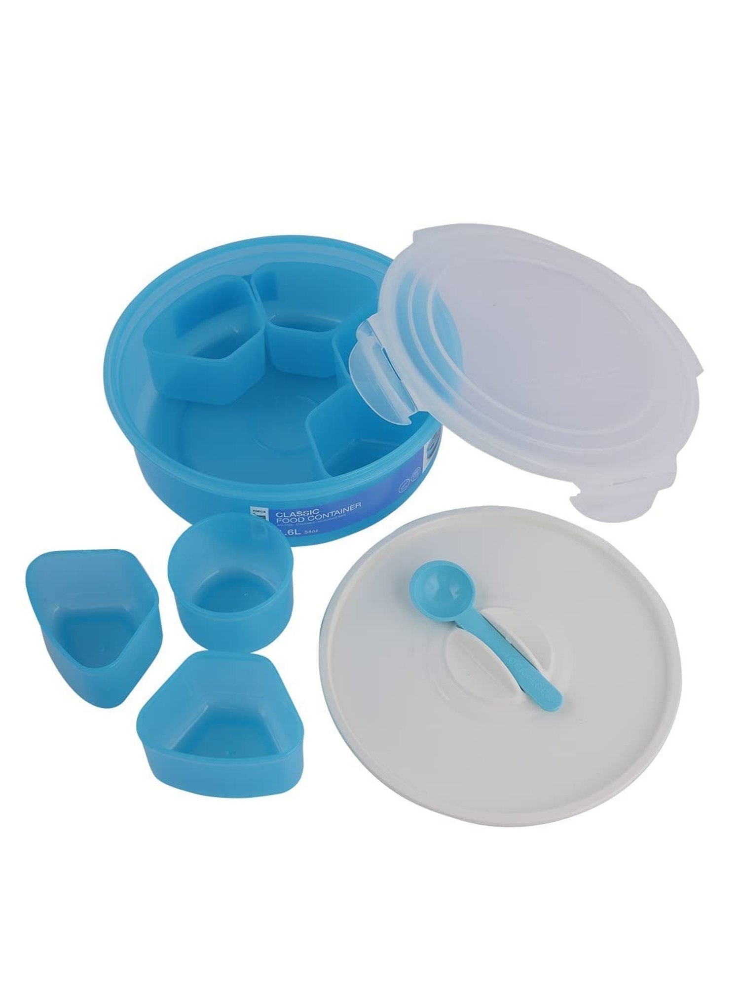 Lock & Lock Blue Plastic Classics Round Small Spice Kit