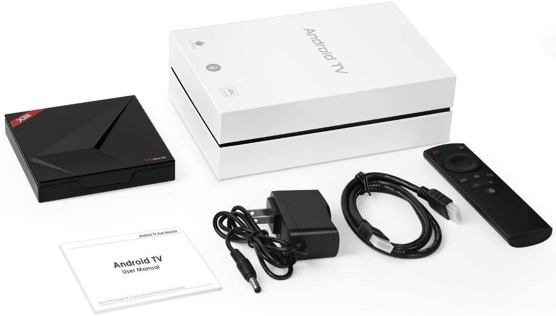 (Android TV system) Android TV Box 7.1 with 2.4G voice remote control, Kingbox X88 quad-core 4GB RAM+32GB ROM/ dual WiFi 2.4G+5G/BT 4.1/ full HD/4K2K UHD VP9 H.265/ Android smart TV box