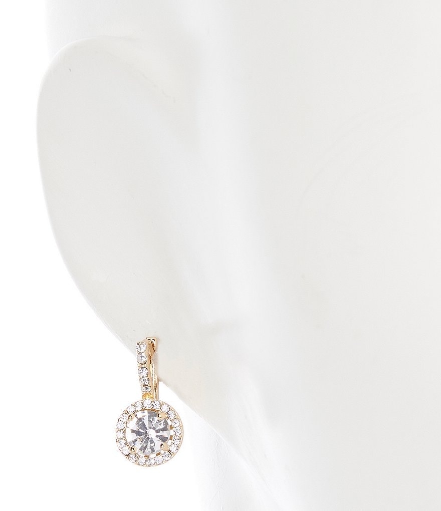 Gemma Layne Pave Round Stone Drop Earrings