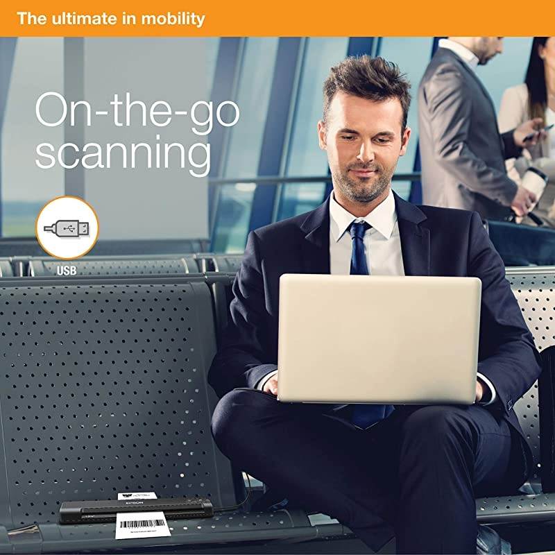 Workforce ES-55R Mobile Receipt and Document Scanner with Receipt Management Software for PC and Mac