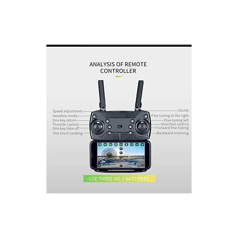 Camera 4K Foldable RC Quadcopters 1080P SX20 2.4GHz Remote/Phone/Tablet Controlled RTF Multirotors with 120&deg; Wide-Angle Full HD Camera Video Headless RTH 360&deg; Flip Father's Day Gifts