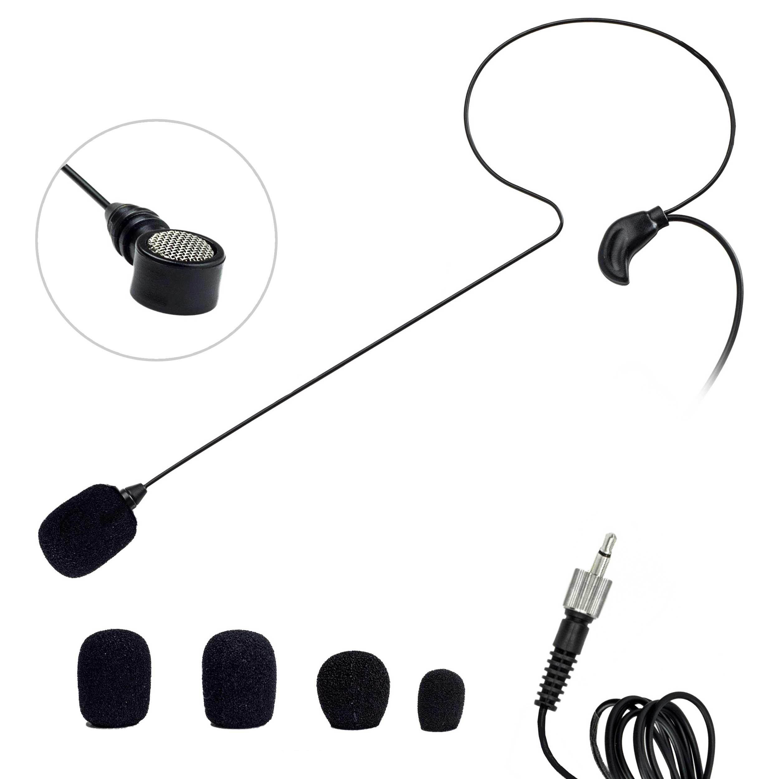 Nady HM-45 Uni-directional Headworn Condenser Microphone - Small and lightweight, minimum visibility, Ideal for singers, performers, DJs, television announcers, etc. 3.5 connection, Black color