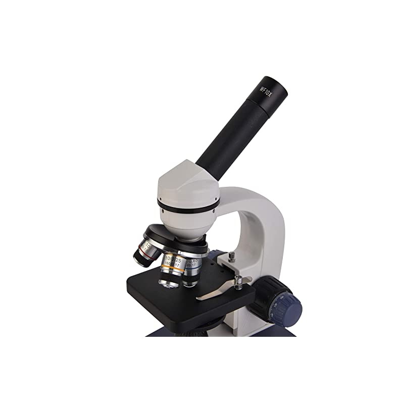 AllMetal Optical Glass Lenses Cordless LED Student Biological Compound Microscope
