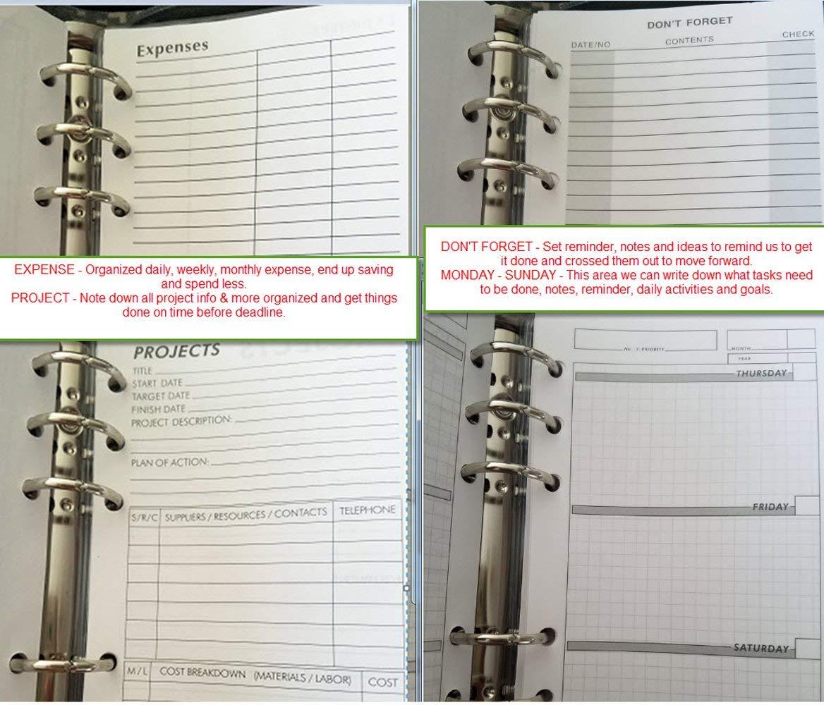 ImpecGear Camo Planner, Productivity/Financial Tracker, Organizer, Daily Calendar, Expense, Projects, Journal to Increase Productivity (PACK OF 1)