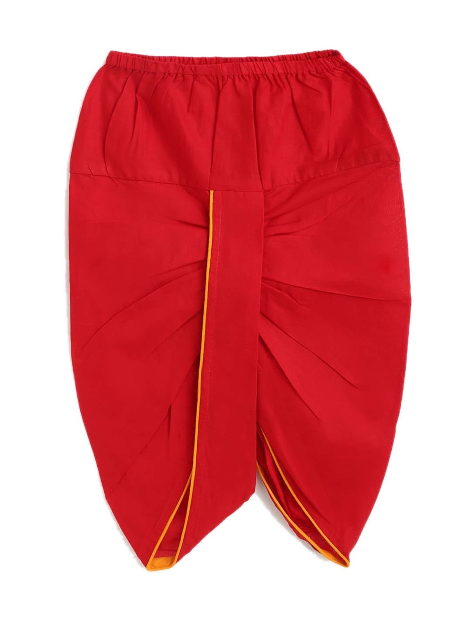 Campana Kids Yellow & Red Cotton Printed Kurta Set