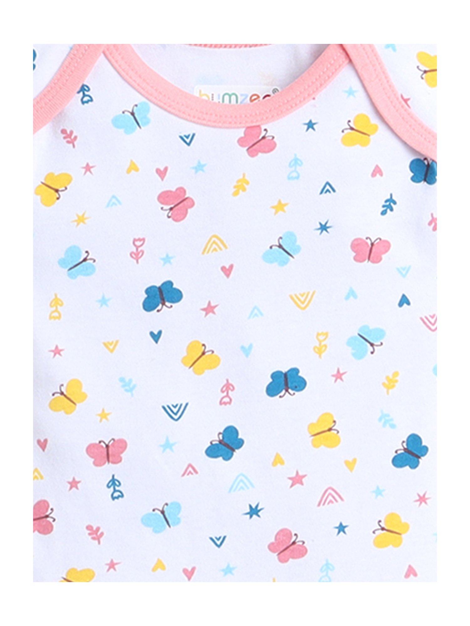 Bumzee Kids Multicolor Printed Bodysuit (Pack Of 3)