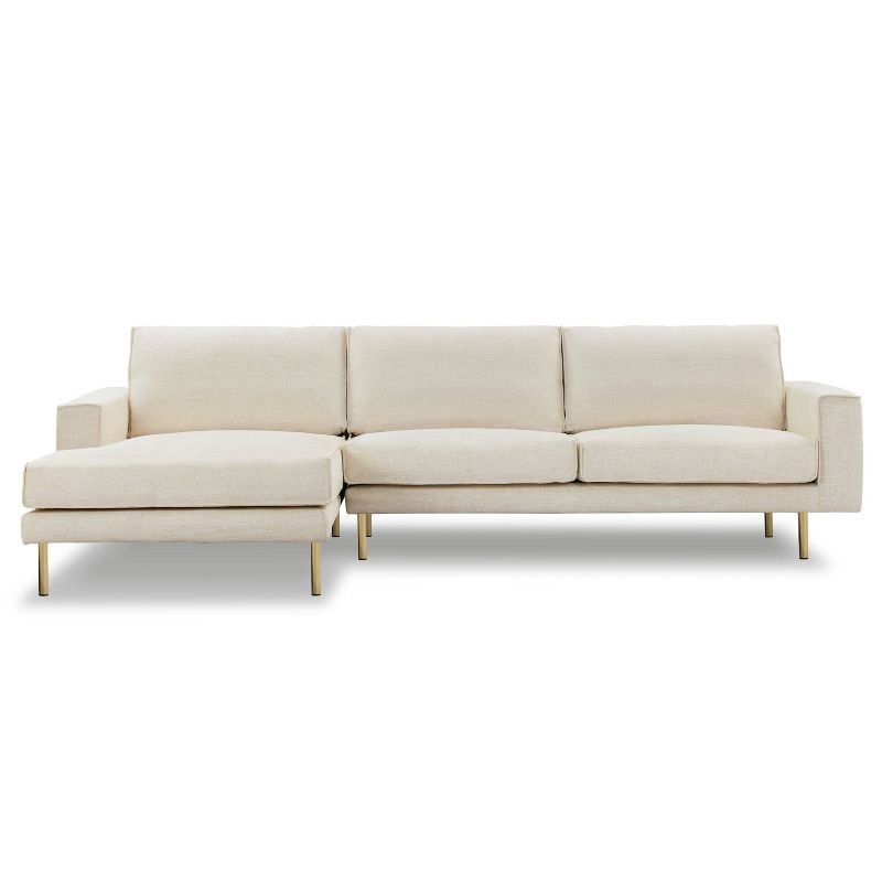 Deborah Left Sectional Sofa Alabaster White - Poly & Bark