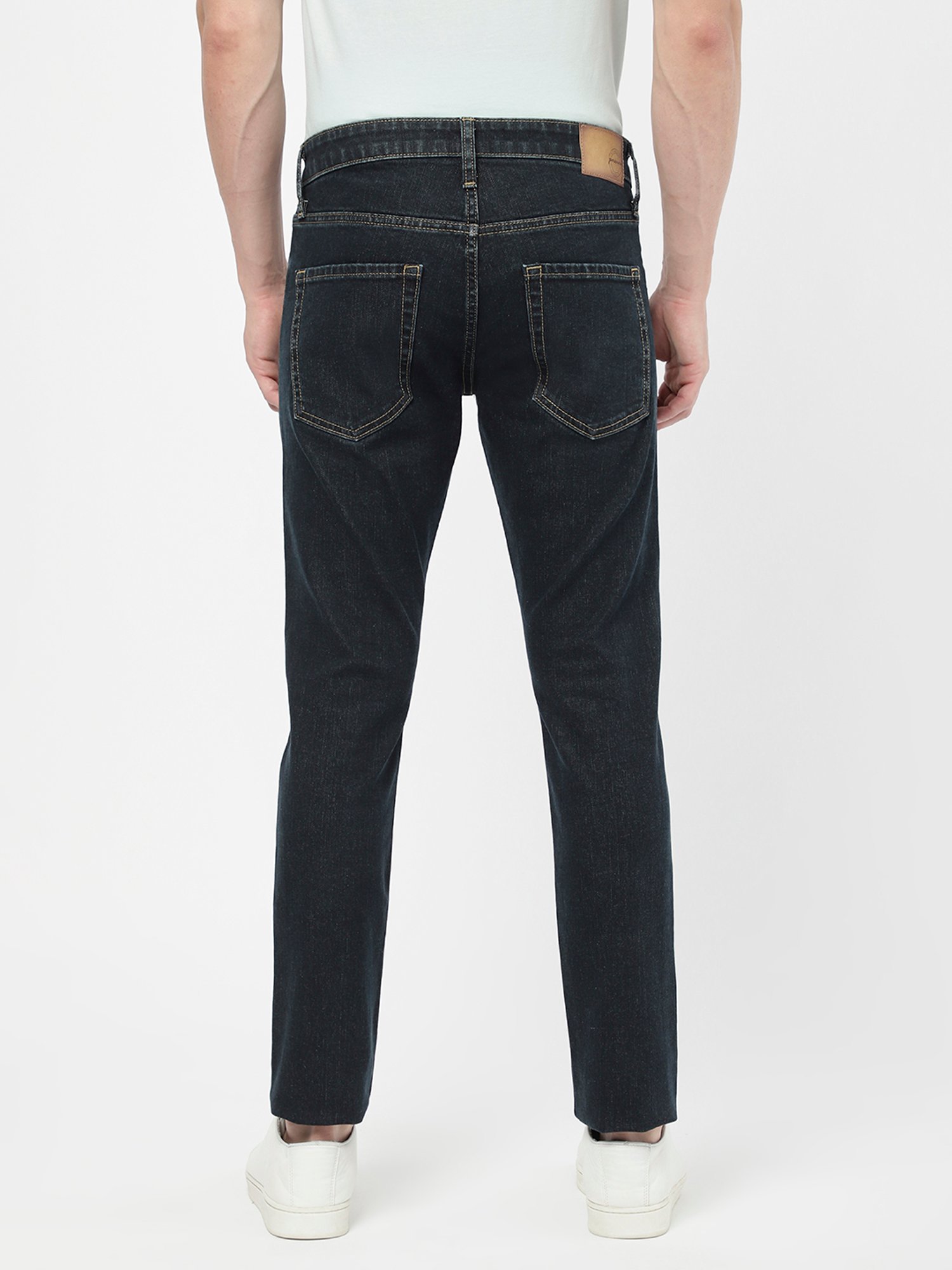 Passion Dark Blue Regular Fit Lightly Washed Jeans