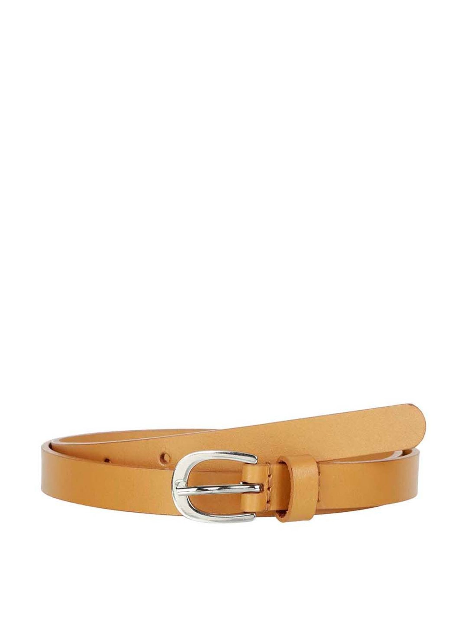 Hidesign Mariko Brown Solid Leather Narrow Belt