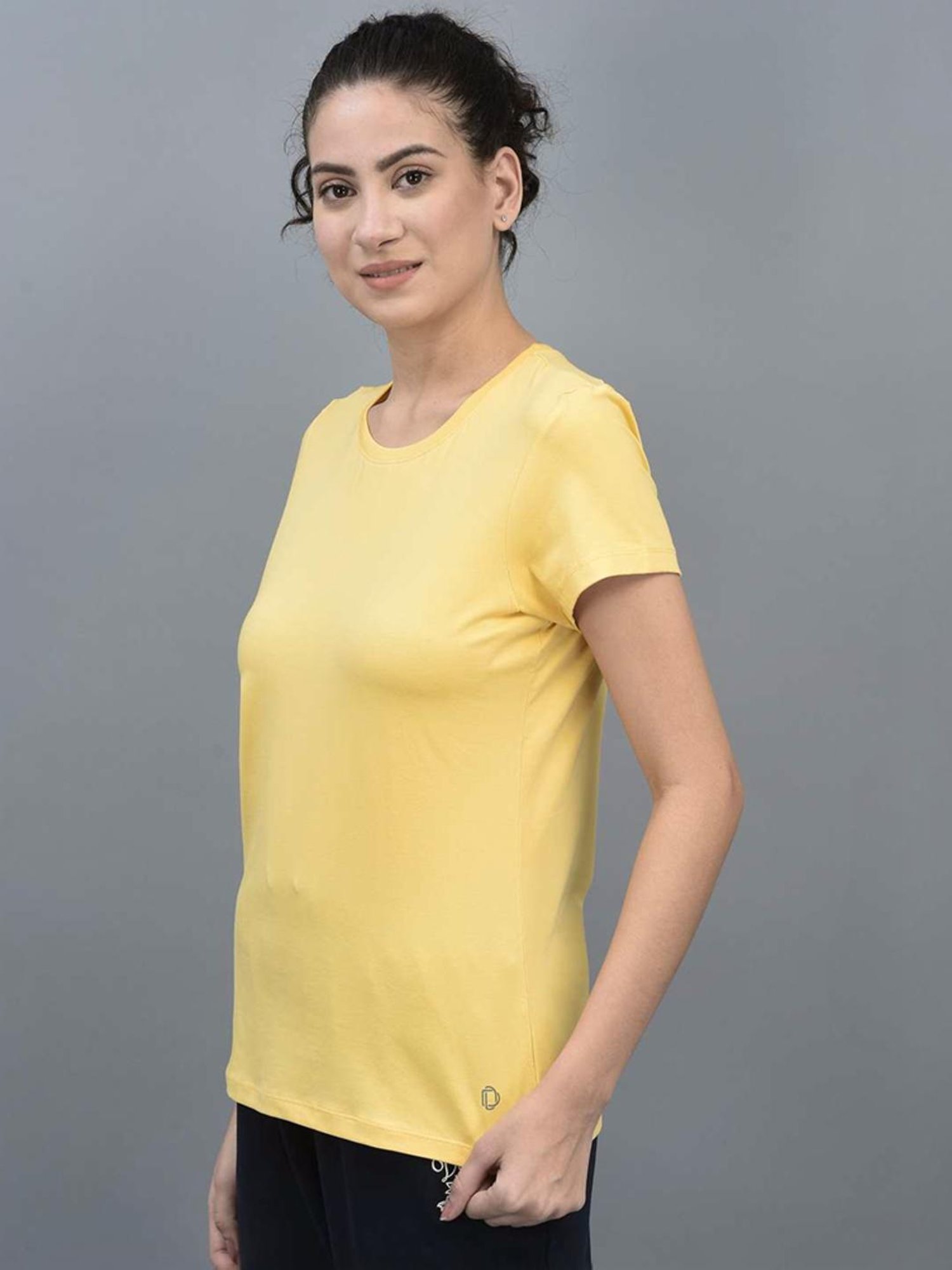 Dollar Yellow & Black Cotton Sports T-Shirt - Pack Of 2