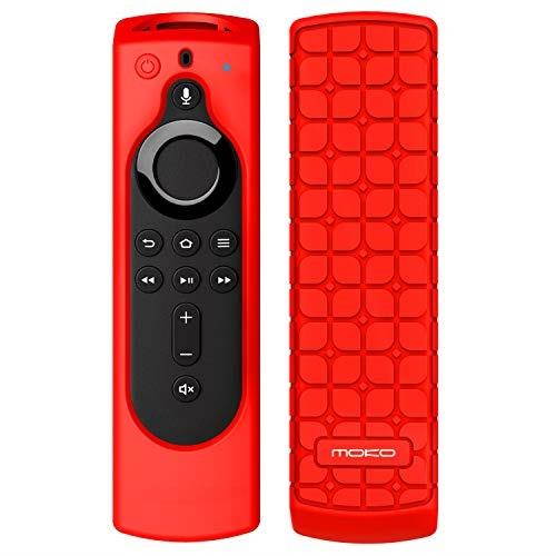 moko silicone remote case compatible for fire tv stick 4k, fire tv cube, fire tv (3rd gen) with 5.6" alexa voice remote (2nd ge