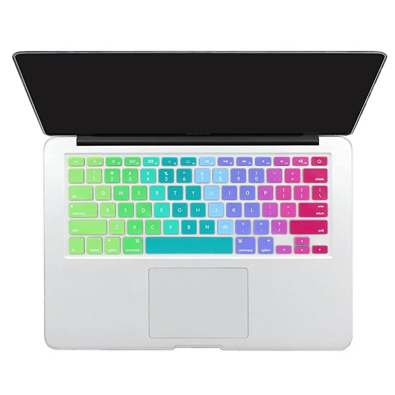 New Ombre Color Keyboard Cover Protector Silicone Skin for MacBook Air 13 MacBook Pro 13 15 17 with or wOut Retina Display Rainbow
