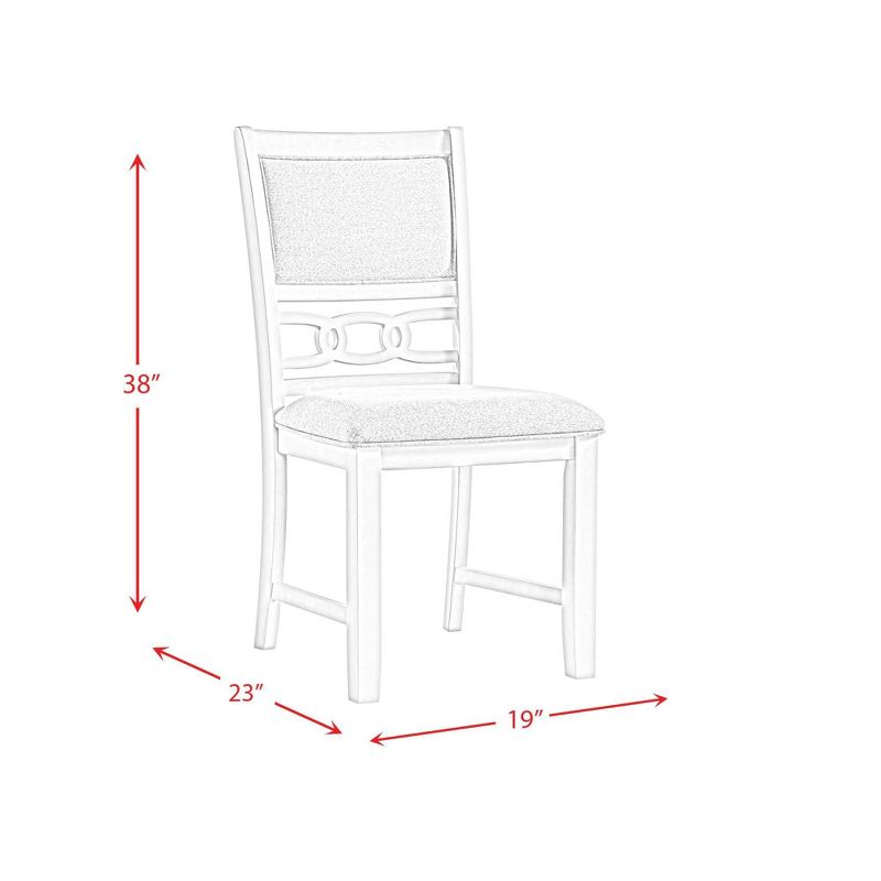 Set of 2 Taylor Standard Height Faux Leather Side Chair Set Walnut - Picket House Furnishings