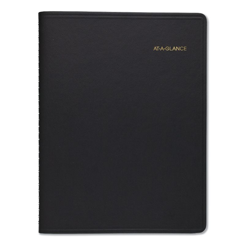 AT-A-GLANCE Weekly Appointment Book 10 7/8 x 8 1/4 Black 2020-2021 7095005
