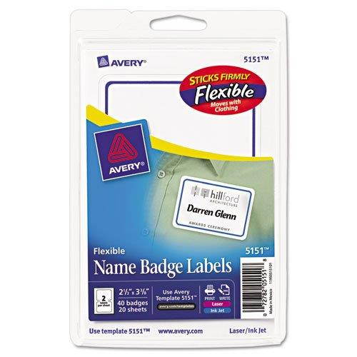 AVE5151 - Avery Blue Border Name Badge Label