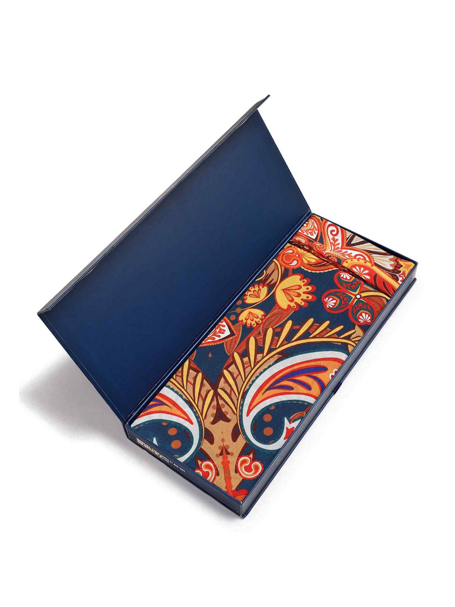 Tossido Blue Printed Scarf & Bag Scarf Set