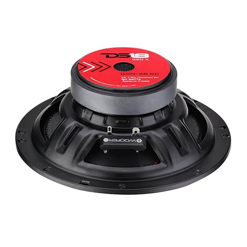 GENX65C Component Set 65 2Way 150W Max 50W RMS Black Paper Cone Silk Dome Tweeters 4 Ohms Clarity Unparalled by Other Speakers in Their Class 2 Speakers