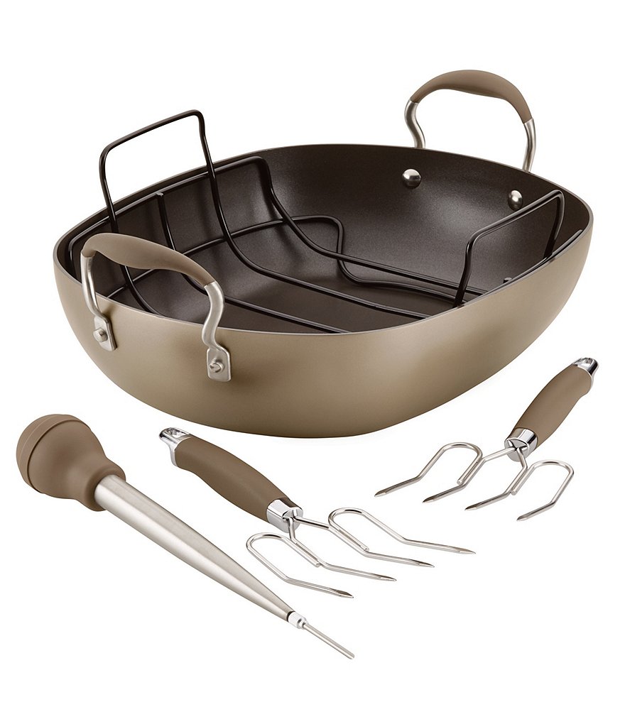 Anolon Advanced Home Hard-Anodized Nonstick Roaster Set