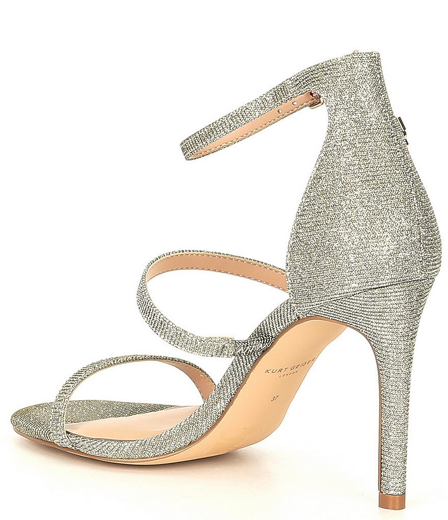 Kurt Geiger London Park Lane Glitter Fabric Strappy Dress Sandals