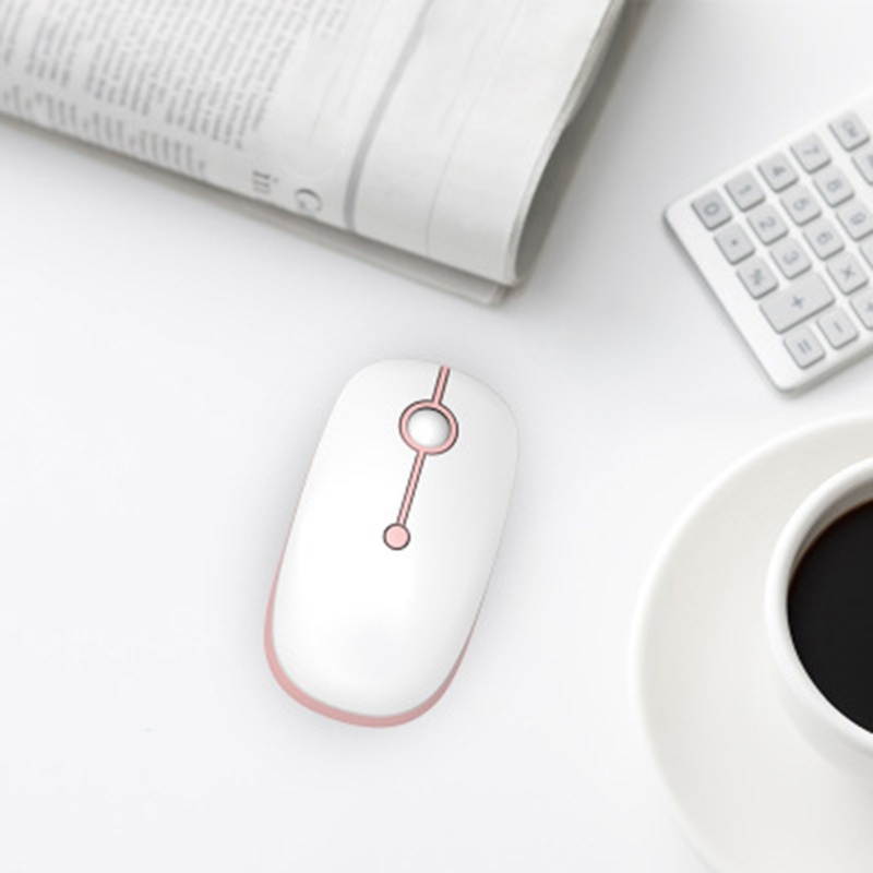 Portable Ultra Thin Wireless Gaming Office Mouse with USB Receiver PC Accessory