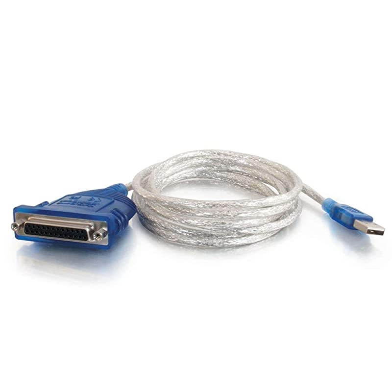 USB to Parallel Printer Cable DB25 Adapter Connects Printers to Computer USB Ports 6ft Cable with Molded Connectors for Durability 16899
