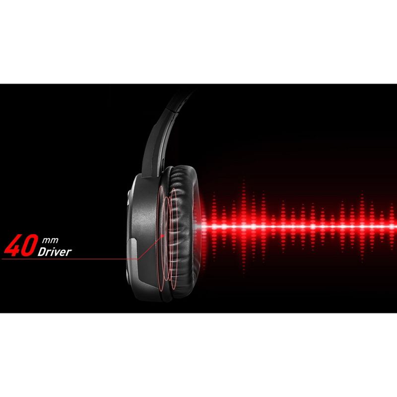 MSI Immerse GH30 Gaming Headset w/ Detachable Microphone - 3.5 mm headphone jack - Large 40mm drivers - Extra 3.5mm splitter cable to use on PC