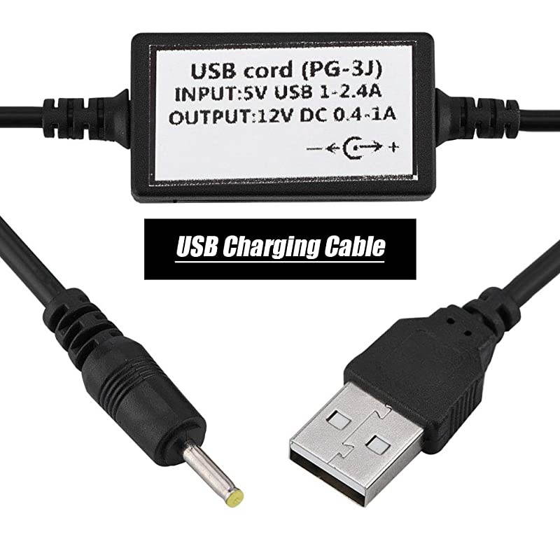 PG3J Walkie Talkie Charging Cable USB Charger for Kenwood THF6 THF6A THF6E THF7 THF7E THF7A THK2ET Two Way Radios