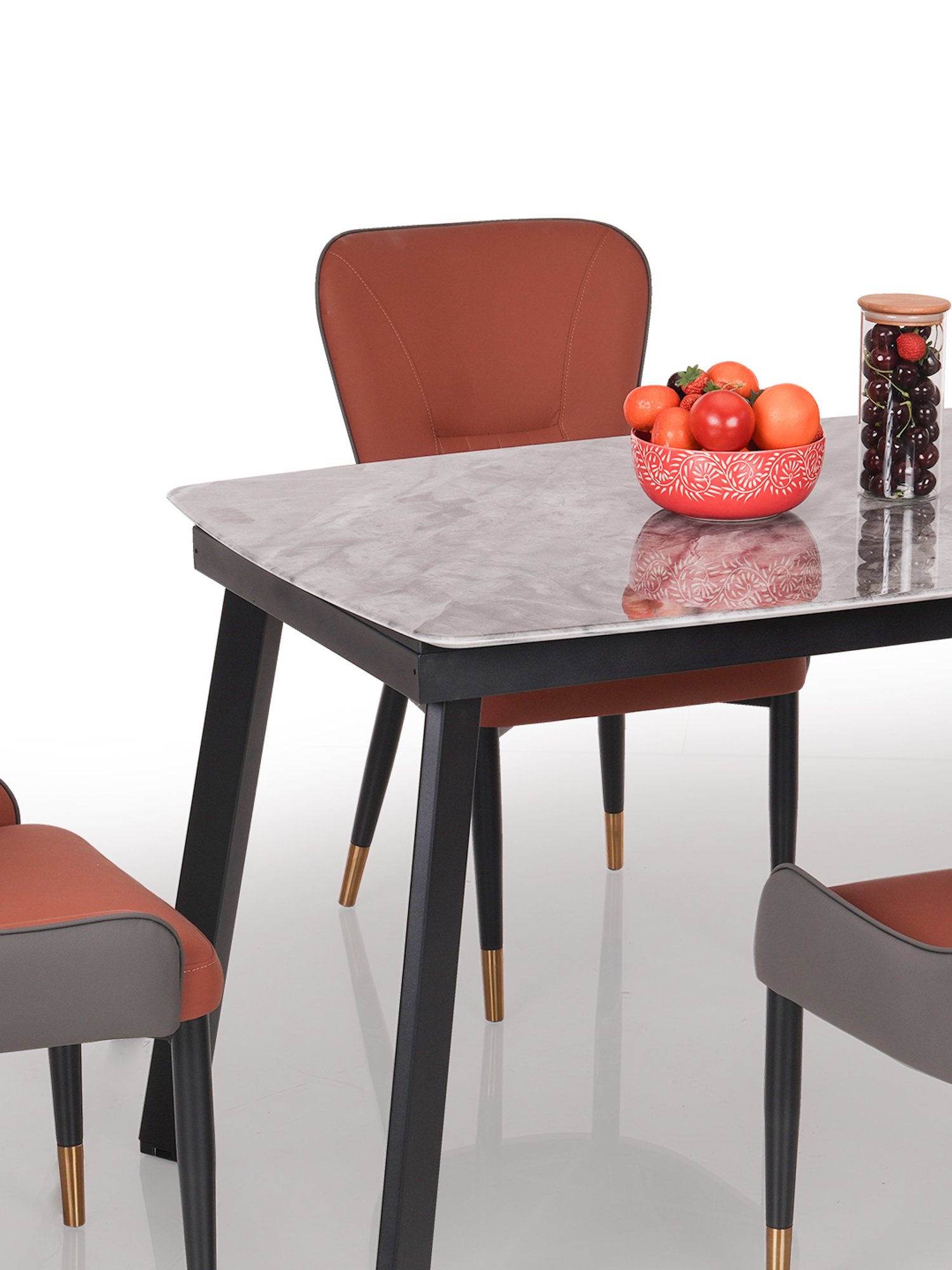 Nilkamal Olivia Brown Solid Wood - Rubberwood 6 Seater Dinning Table set