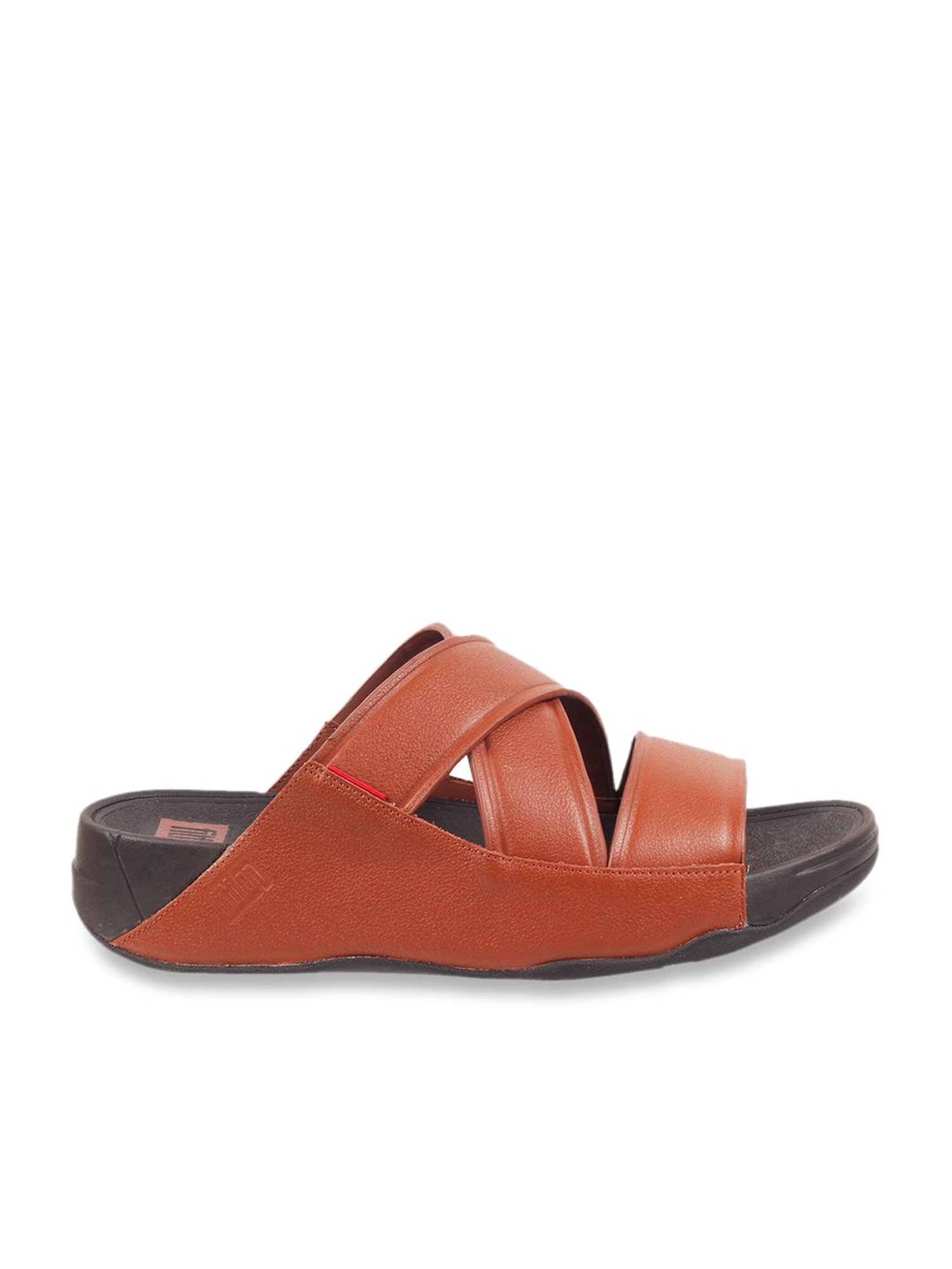 FitFlop Men's Tan Cross Strap Sandals