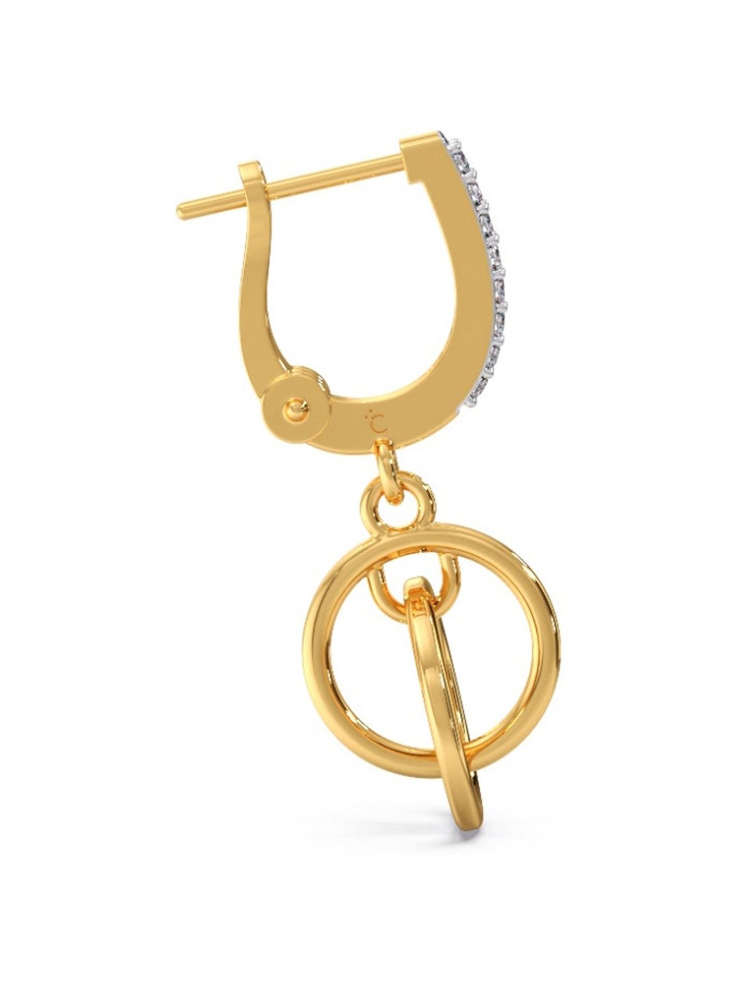 P.C. Chandra Jewellers 18 kt Gold & Diamond Earrings