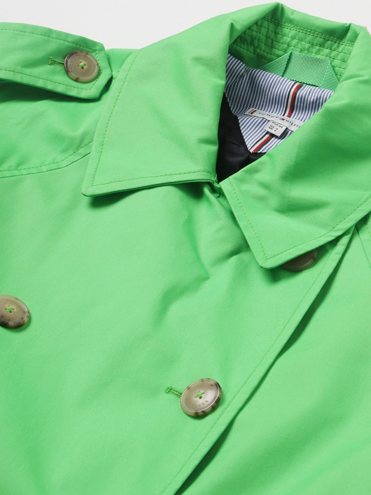 Tommy Hilfiger Spring Lime Regular Fit Trench Coat