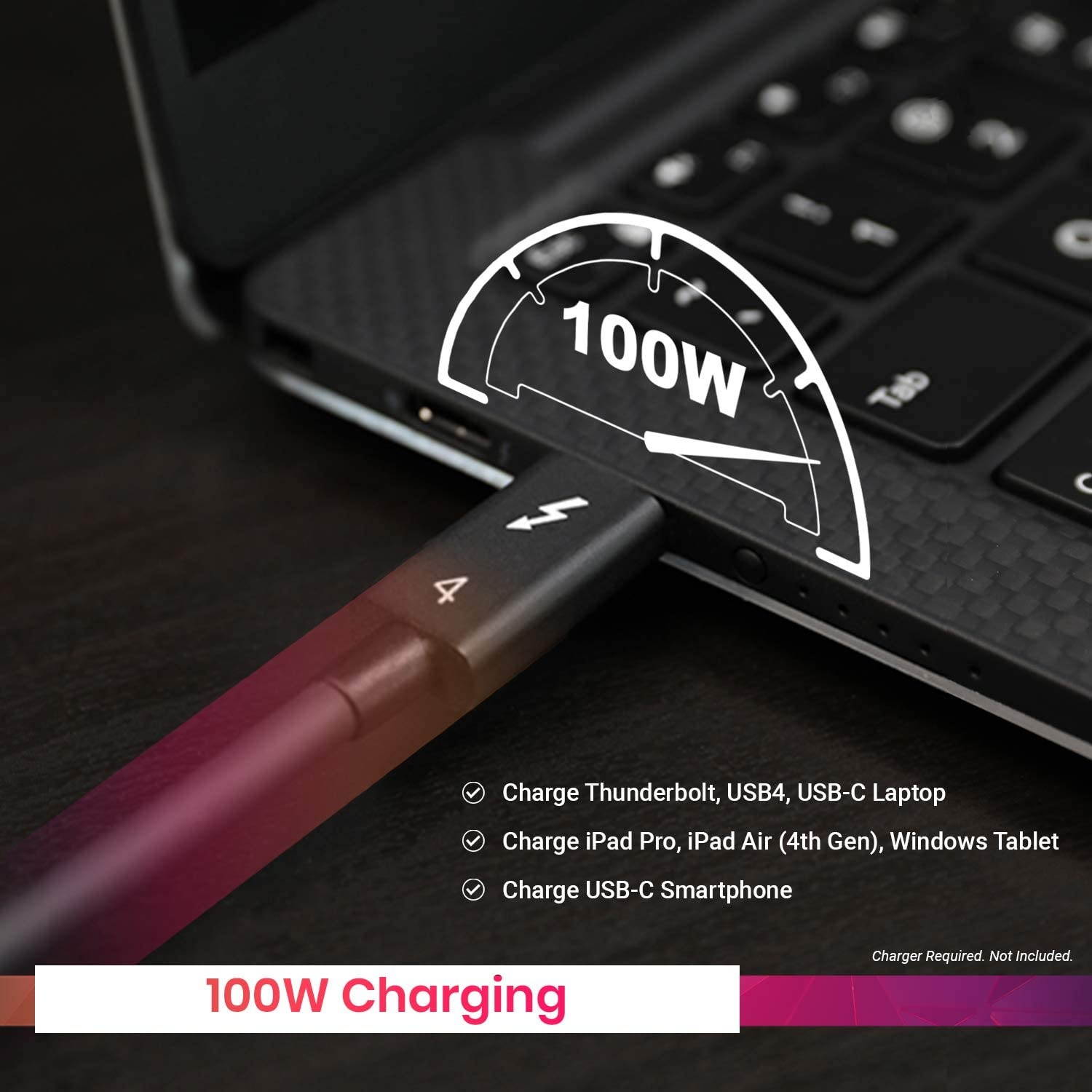 [Intel Certified] CalDigit Thunderbolt 4 / USB 4 Cable - 40Gbps 100W Charging Compatible with Thunderbolt 3 & USB-C 2016+ MacBook Pro 2020 M1 Macbooks (0.8 Meter Thunderbolt 4 / USB 4 Cable)