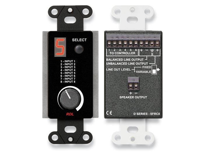 Room Control Station for SourceFlex Distributed Audio System/Black