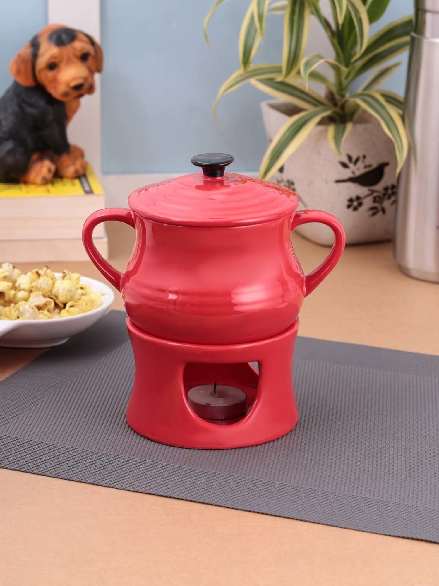 Clay Craft Red Ceramic Fonduset (0.2 L)