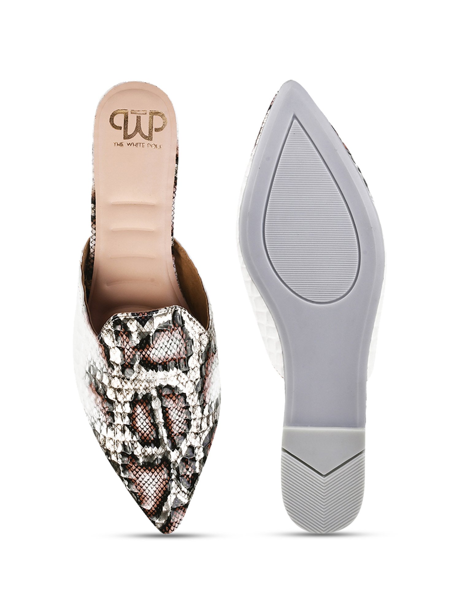 The White Pole Women's White Mule Shoes