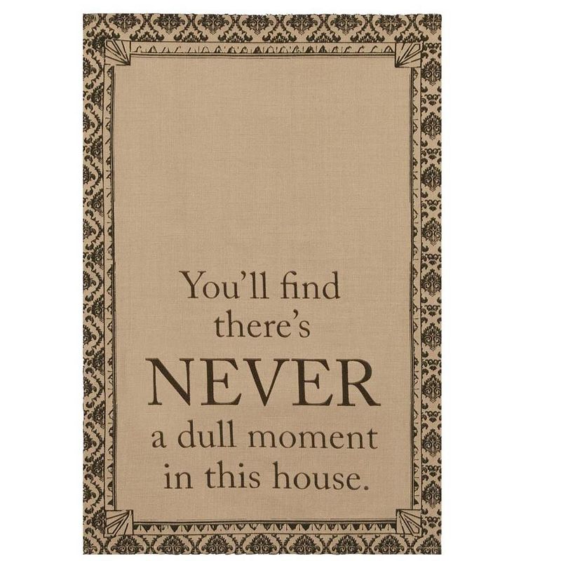 Heritage Lace 28" x 18" Downton Abbey Damask Kitchen Dish Tea Towel - Brown