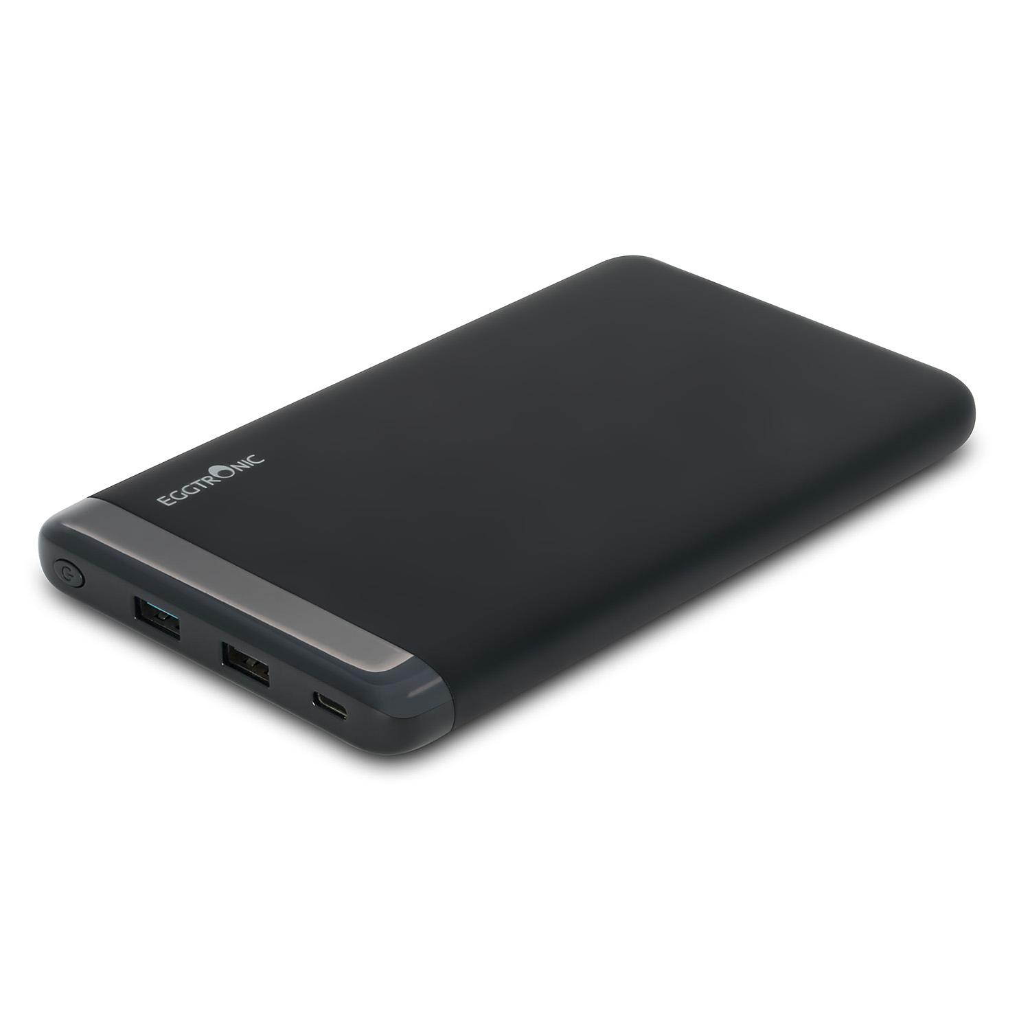 Einova by Eggtronic Laptop Power Bank | Ultra-Fast 20000mAh Slim Battery Pack w/ USB C + USB A, 63W Total Output | Charge 3 Devices at once, iPhone, Samsung, Tablets, 3ft USB-C Included (Soft Touch)