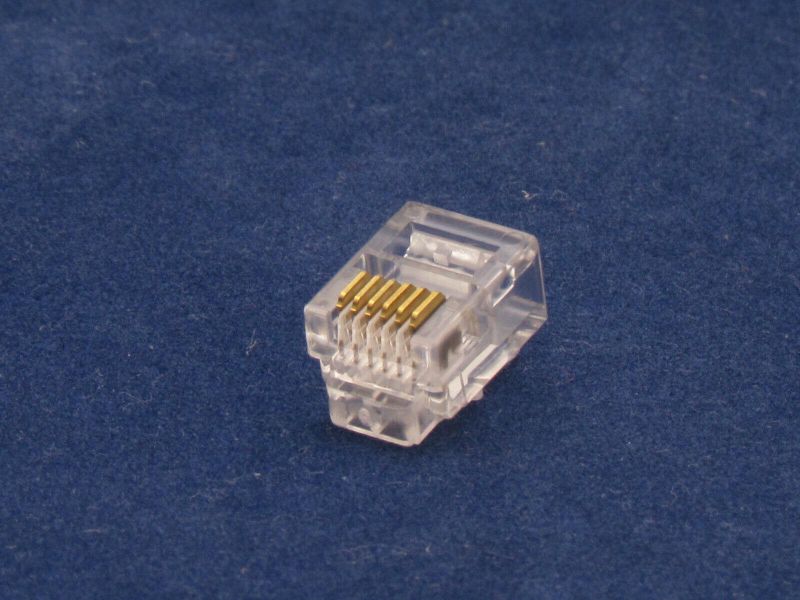 10 X Pcs RJ12 Plug 6P6C Phone Modular Telephone Connector Adapter DSL Crimp RJ11