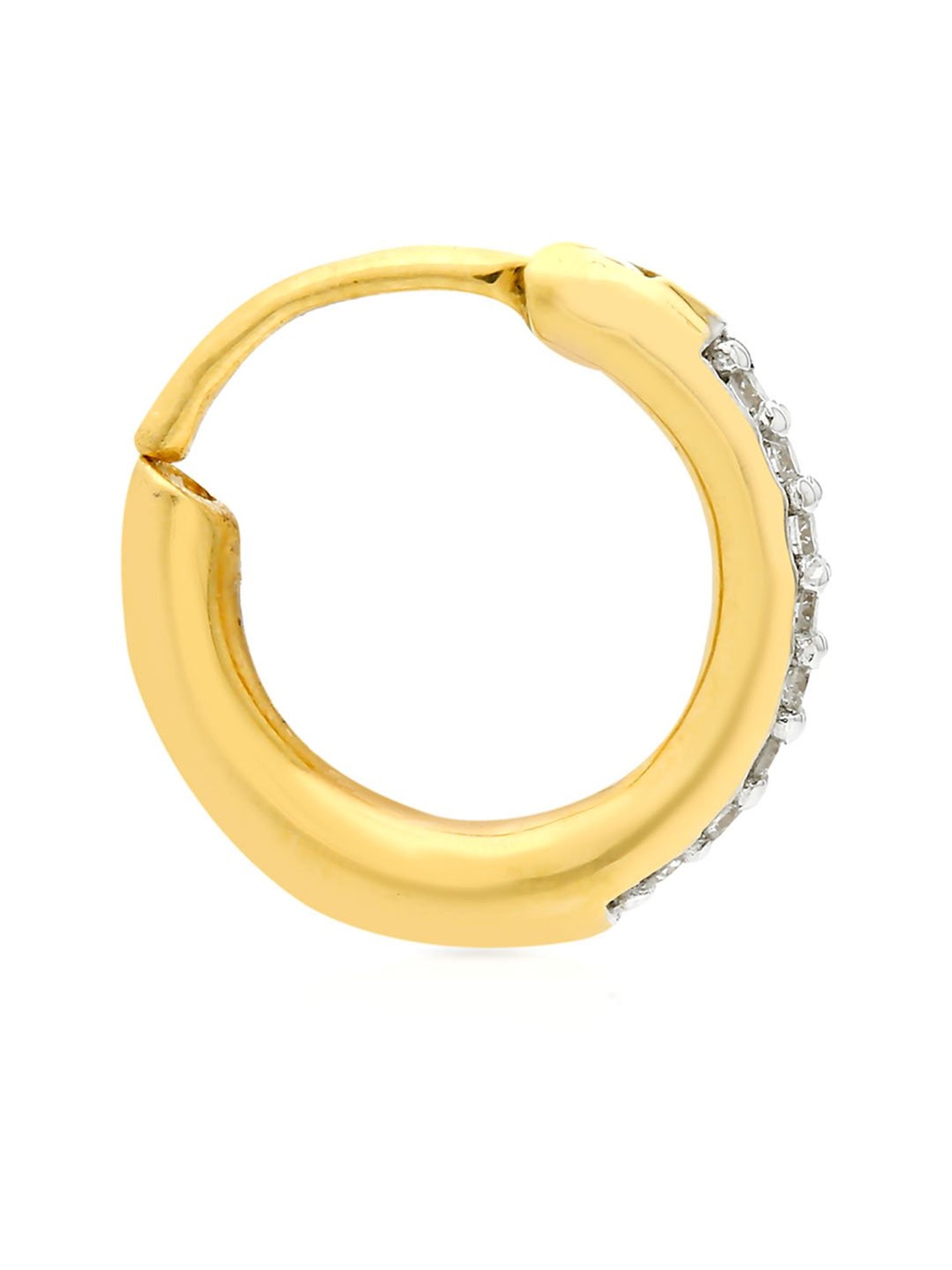 Malabar Gold and Diamonds 18k Gold & Diamond Mine Nosepin for Women